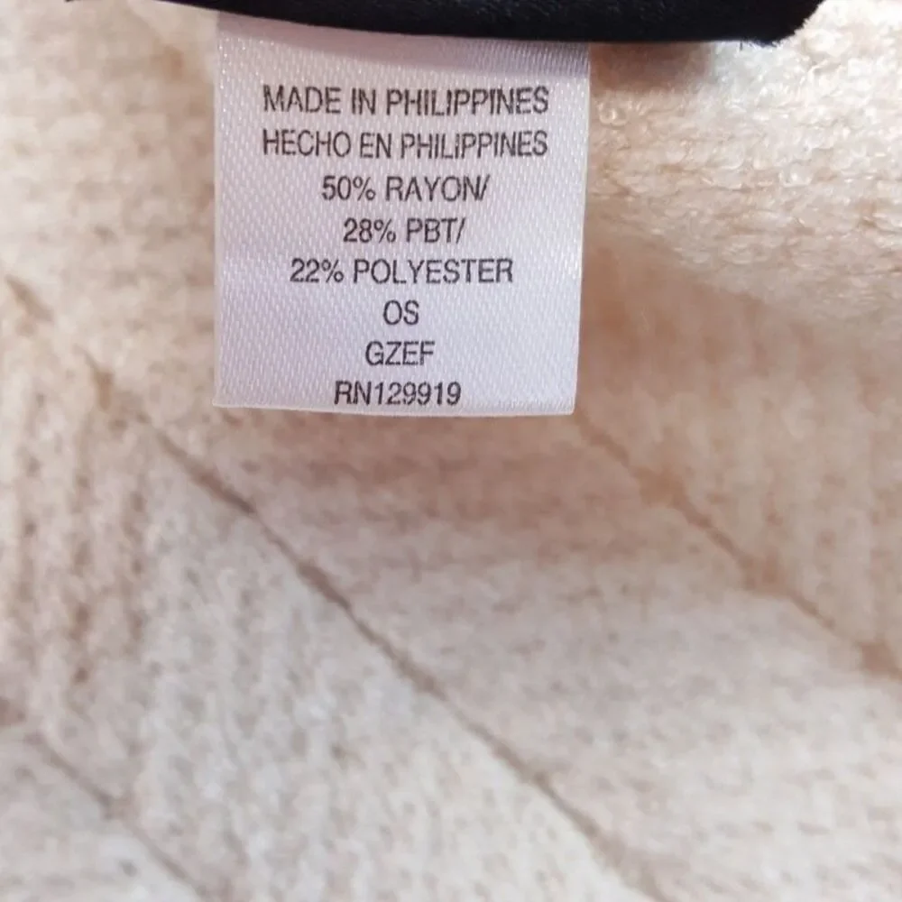 KENNETH COLE REACTION Mens Scarf Tan Herringbone Knit Logo 11x62